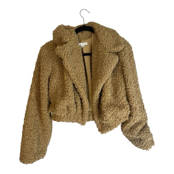HYFVE Tan Teddy Jacket Cozy Cropped Design - Picture 5 of 7